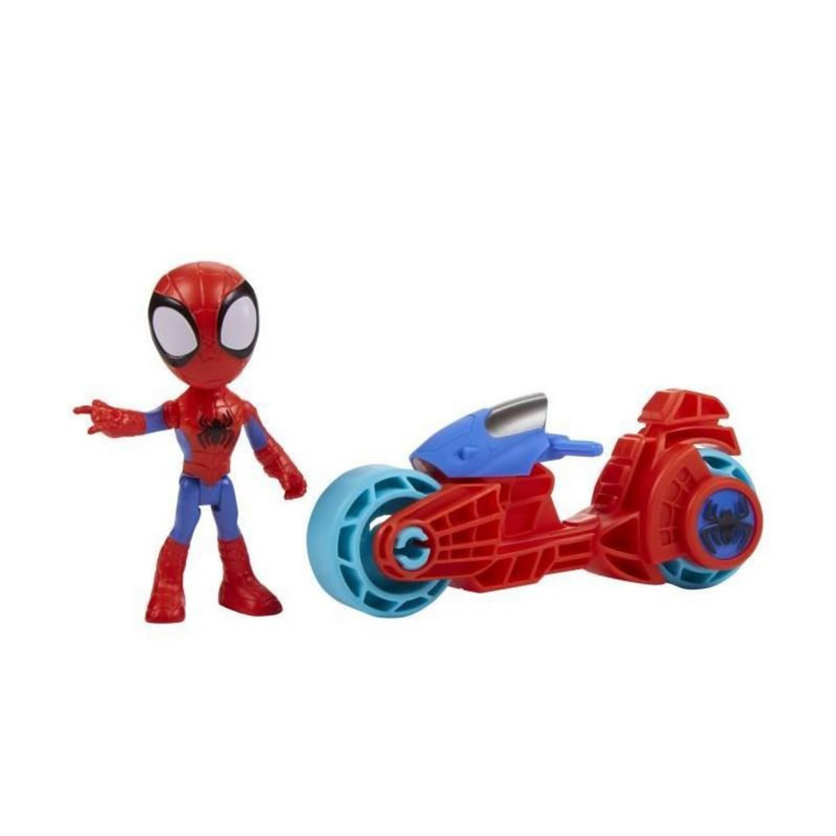 HASBRO Figurine Spidey avec moto, jouet préscolaire pour filles et garçons, Marvel Spidey et ses Amis Extraordinaires, a partir de 3