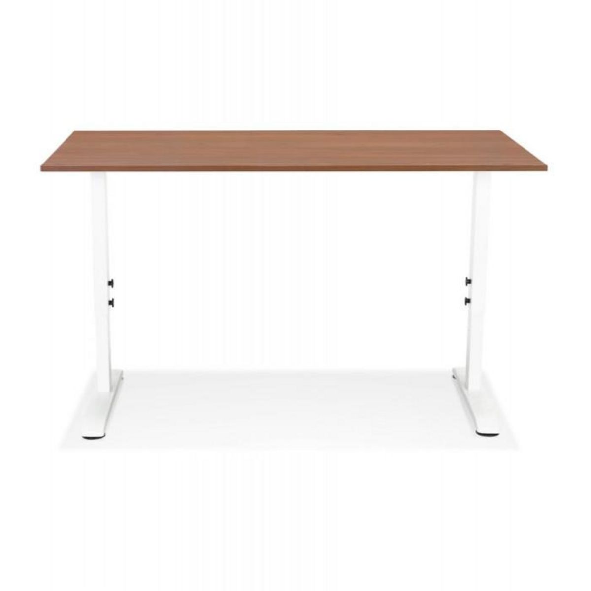 Paris Prix Bureau Hauteur Réglable  Mathew  160cm Blanc & Noyer