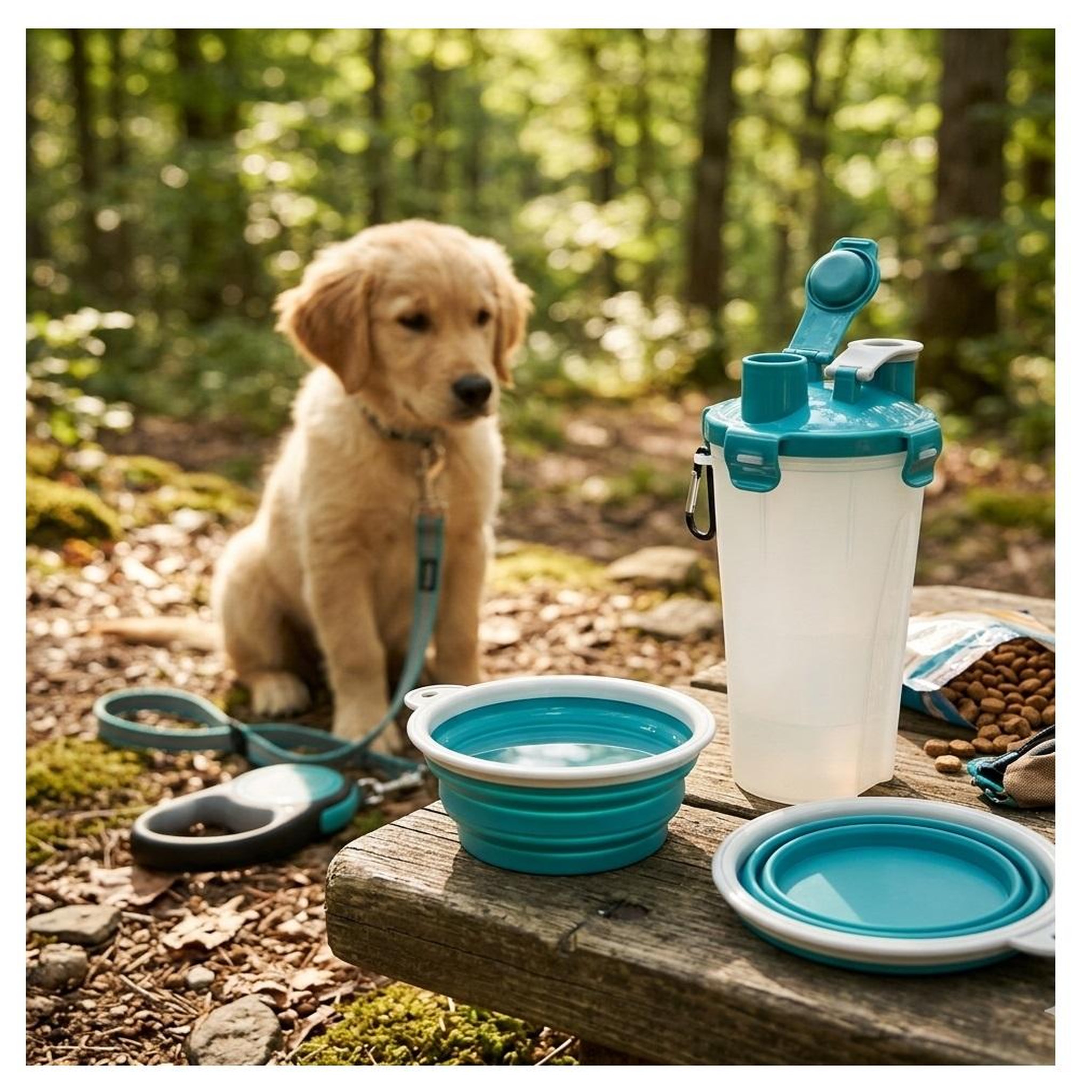 Voir la diapositive 2 : Eden Tasse de voyage 2 en 1 eau et nourriture pour chien
