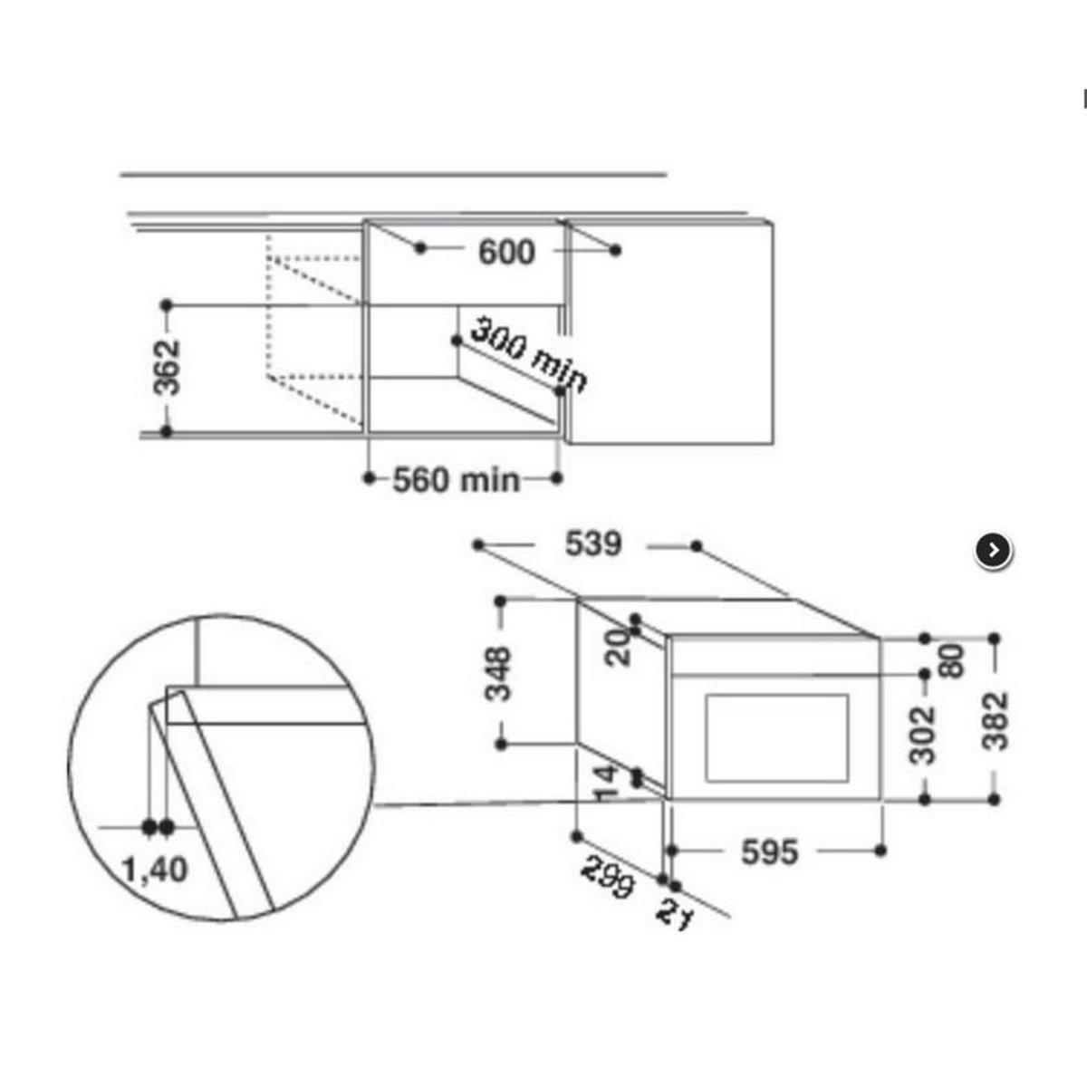 Whirlpool Micro-ondes grill 22l 750w noir - amw439nb