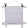 Voir la diapositive 4 : VIDAXL Miroir a buches Blanc 70x70 cm Bois de recuperation massif