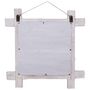Voir la diapositive 4 : VIDAXL Miroir a buches Blanc 70x70 cm Bois de recuperation massif