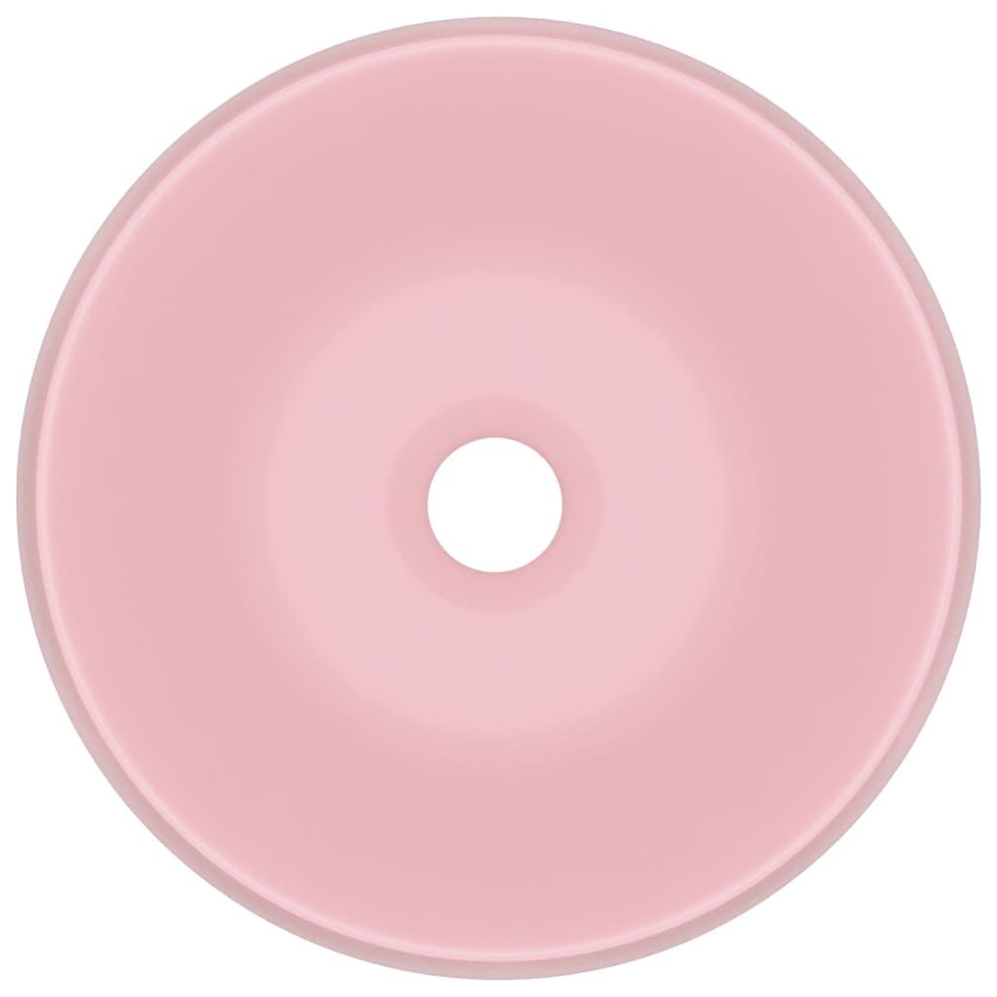 Voir la diapositive 3 : VIDAXL Lavabo rond de luxe Rose mat 40x15 cm Ceramique