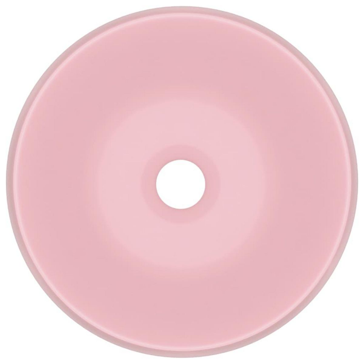 VIDAXL Lavabo rond de luxe Rose mat 40x15 cm Ceramique