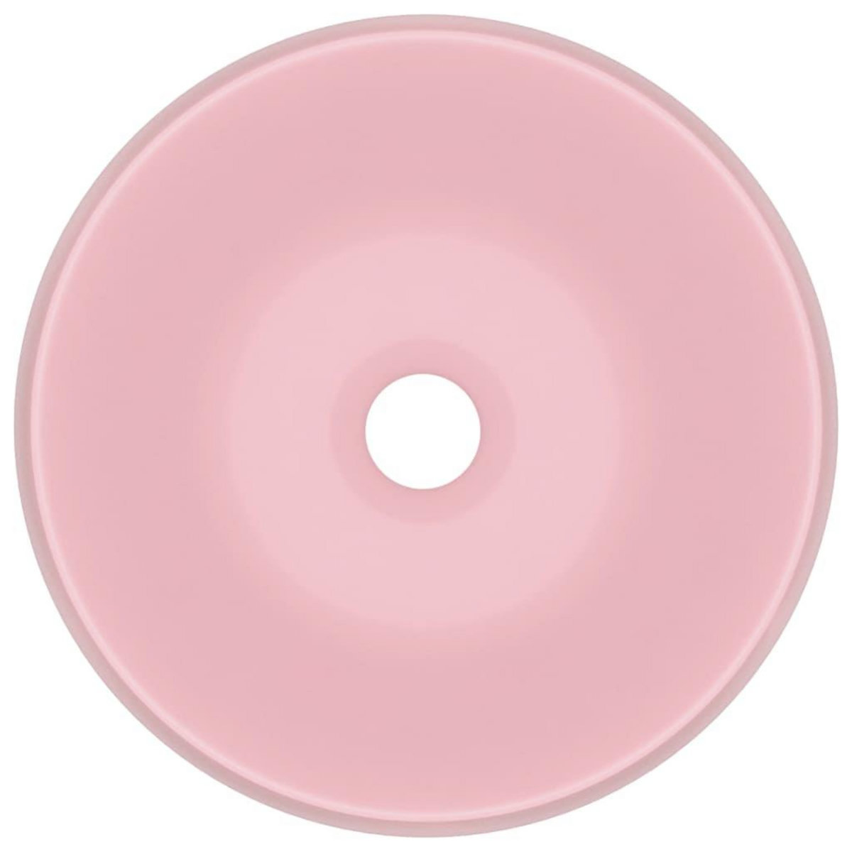 VIDAXL Lavabo rond de luxe Rose mat 40x15 cm Ceramique