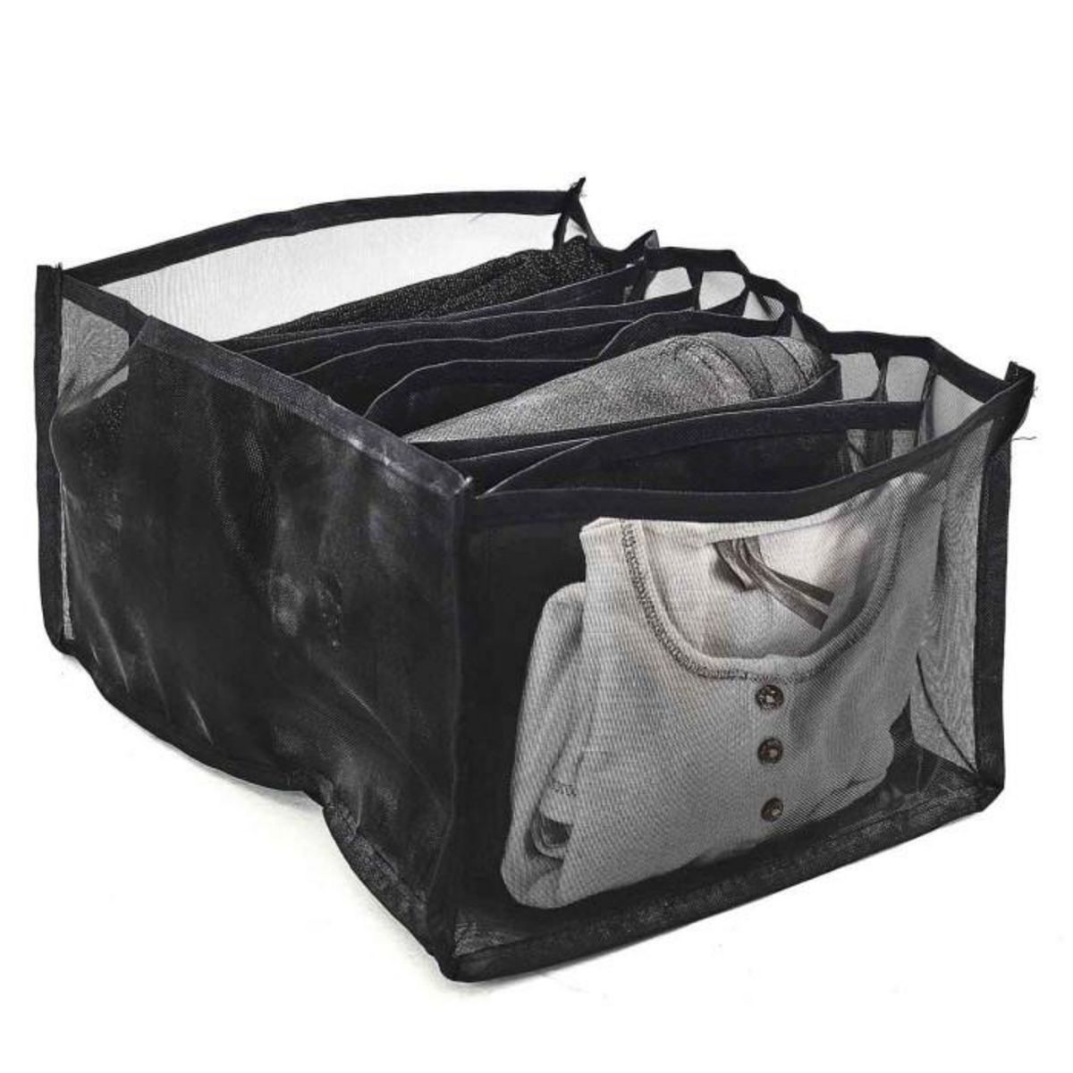 Paris Prix Rangement Vêtements  9 Compartiments  32cm Noir