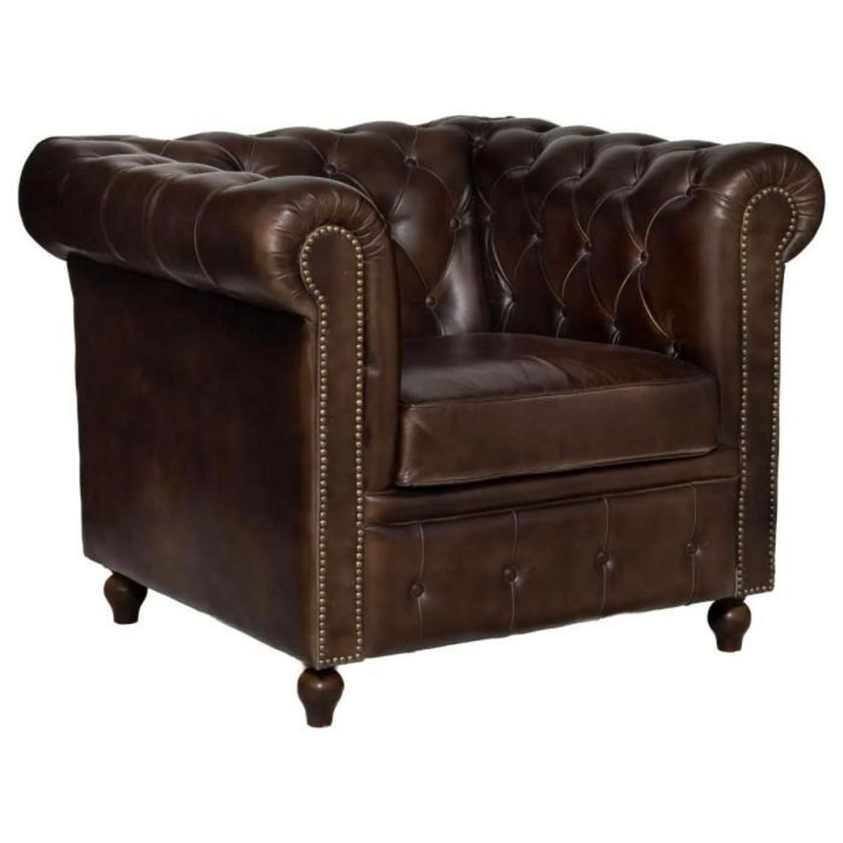 ATMOSPHERA Fauteuil Chesterfield  Deep Soul  93cm Marron