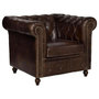 Voir la diapositive 1 : ATMOSPHERA Fauteuil Chesterfield  Deep Soul  93cm Marron