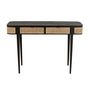 Voir la diapositive 2 : Paris Prix Console 2 Tiroirs en Bois  Molly  120cm Noir & Beige