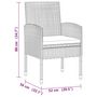 Voir la diapositive 6 : VIDAXL Mobilier a dîner d'exterieur 5 pcs Resine tressee Noir