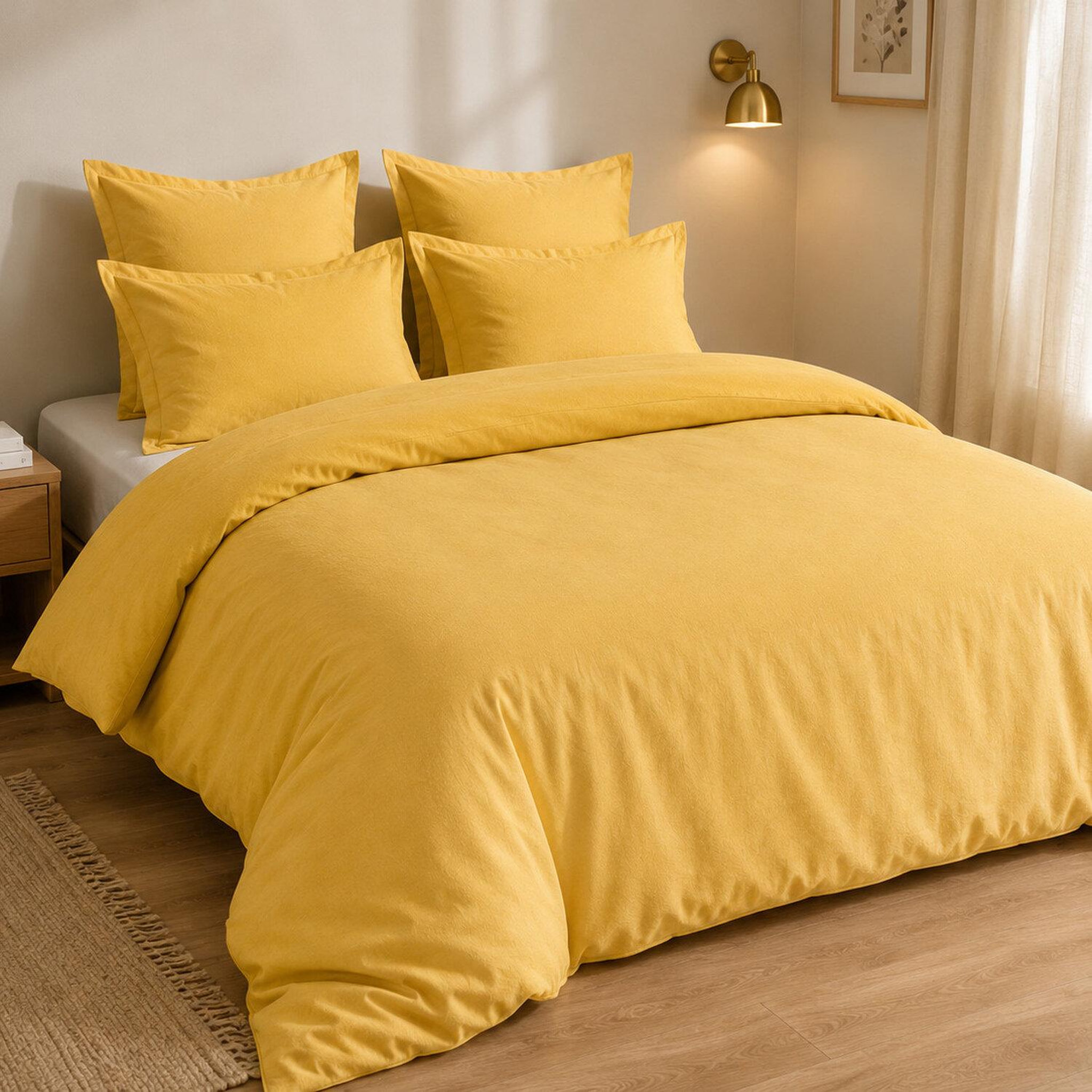 Voir la diapositive 2 : Home collection Parure housse de couette 100% coton 57fils