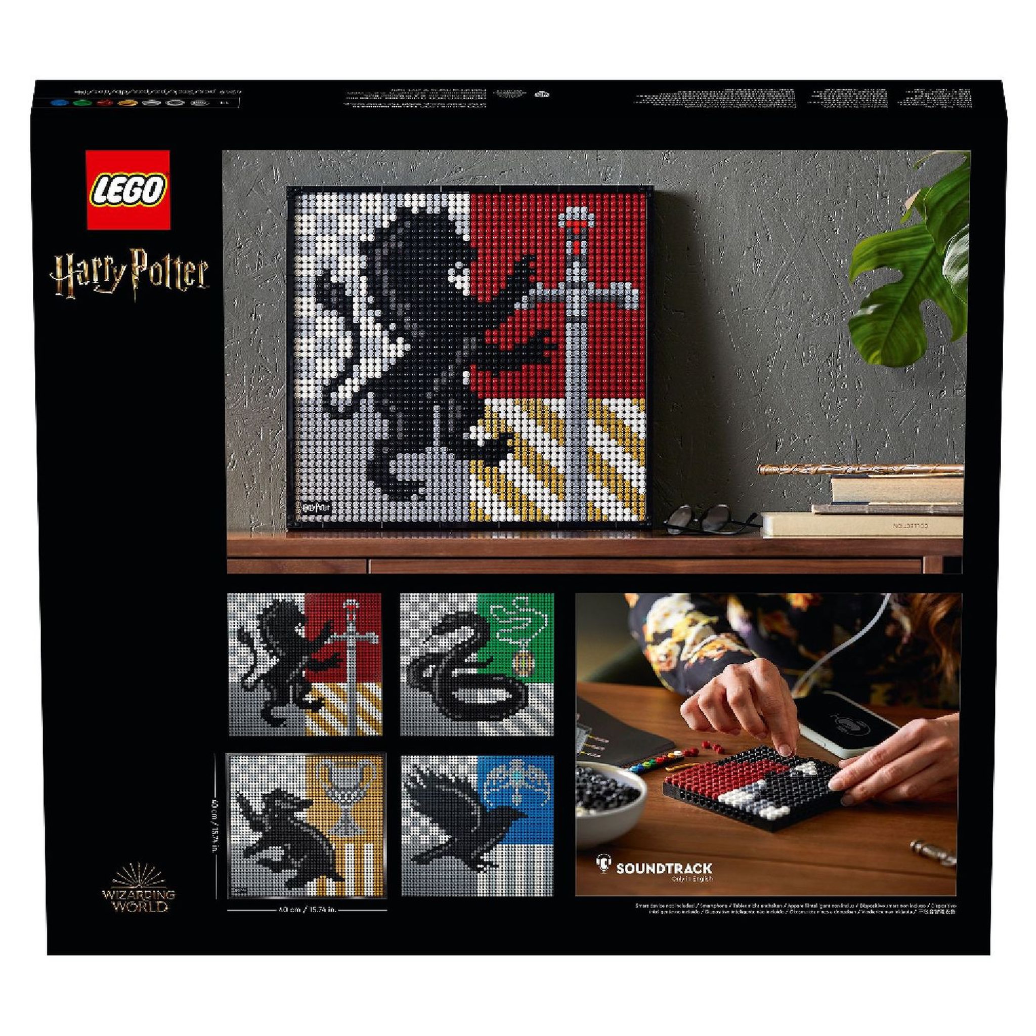 Voir la diapositive 8 : LEGO ART 31201 Harry Potter Les blasons de Poudlard, tableau de décoration mural