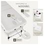 Voir la diapositive 3 : tectake Table 3 zones de massage largeur 78 cm et rembourrage 5 cm blanc