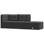 Voir la diapositive 2 : VIDAXL Salon de jardin 3 pcs avec coussins Noir Resine tressee