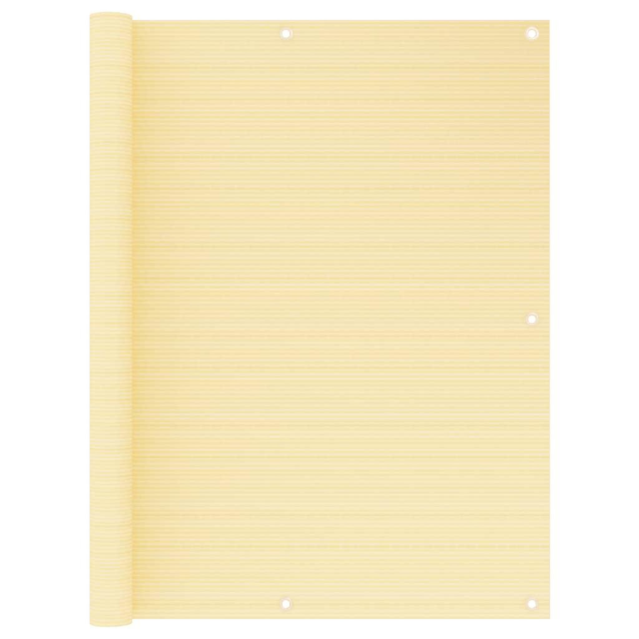 VIDAXL Ecran de balcon beige 120x300 cm pehd