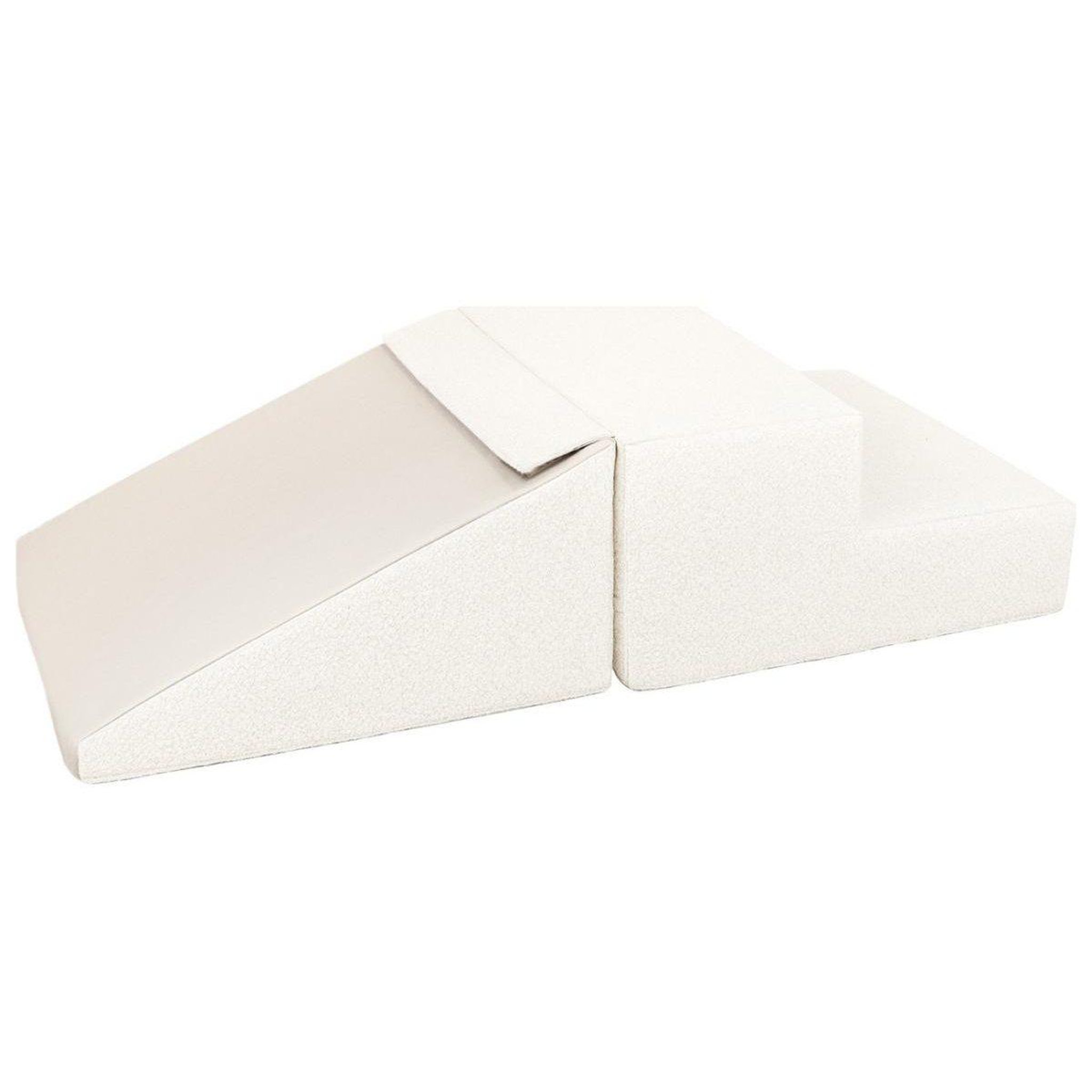 VELINDA Ensemble mini-toboggan (2 grands blocs de mousse) — crème