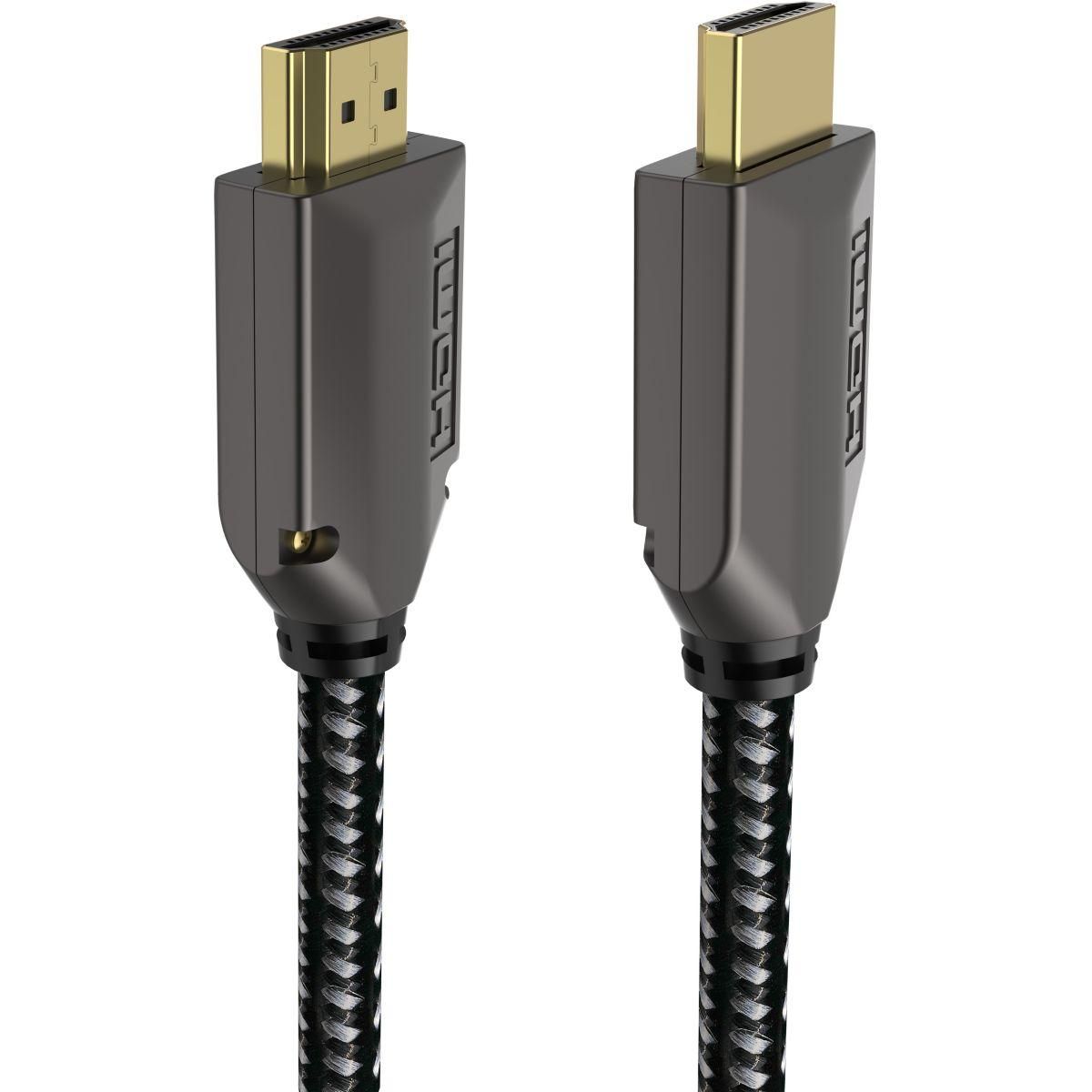 ADEQWAT Câble HDMI 2.1/48Gpbs 3M Noir