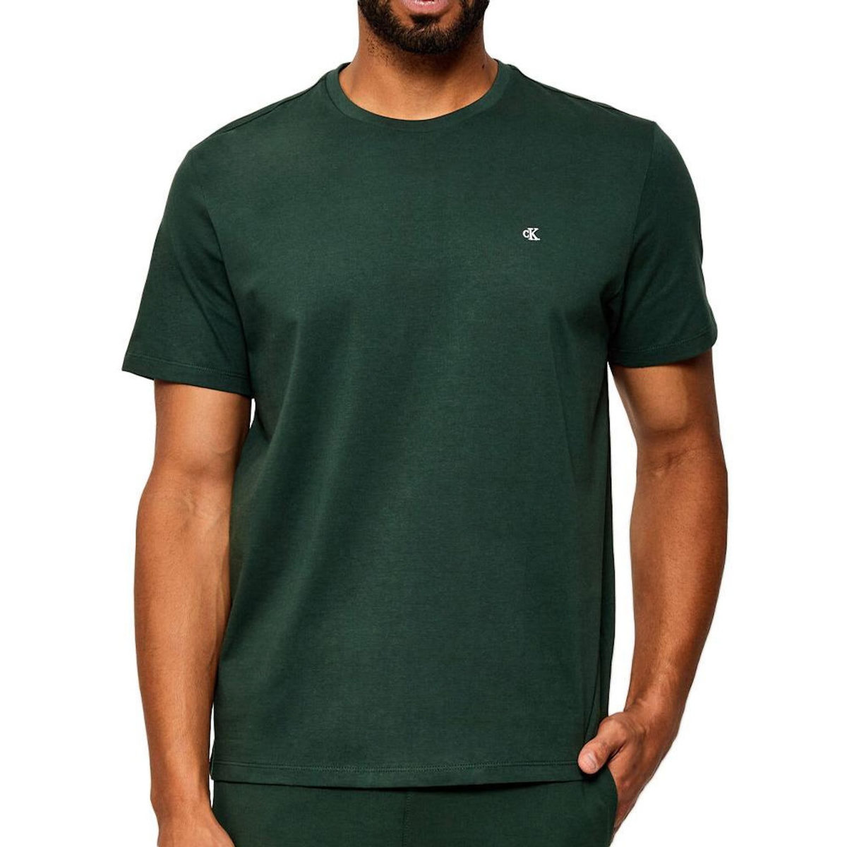 CALVIN KLEIN JEANS T-Shirt Vert Foncé Homme Calvin Klein Jeans Classic