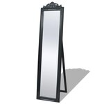 VIDAXL Miroir sur pied Style baroque 160x40 cm Noir