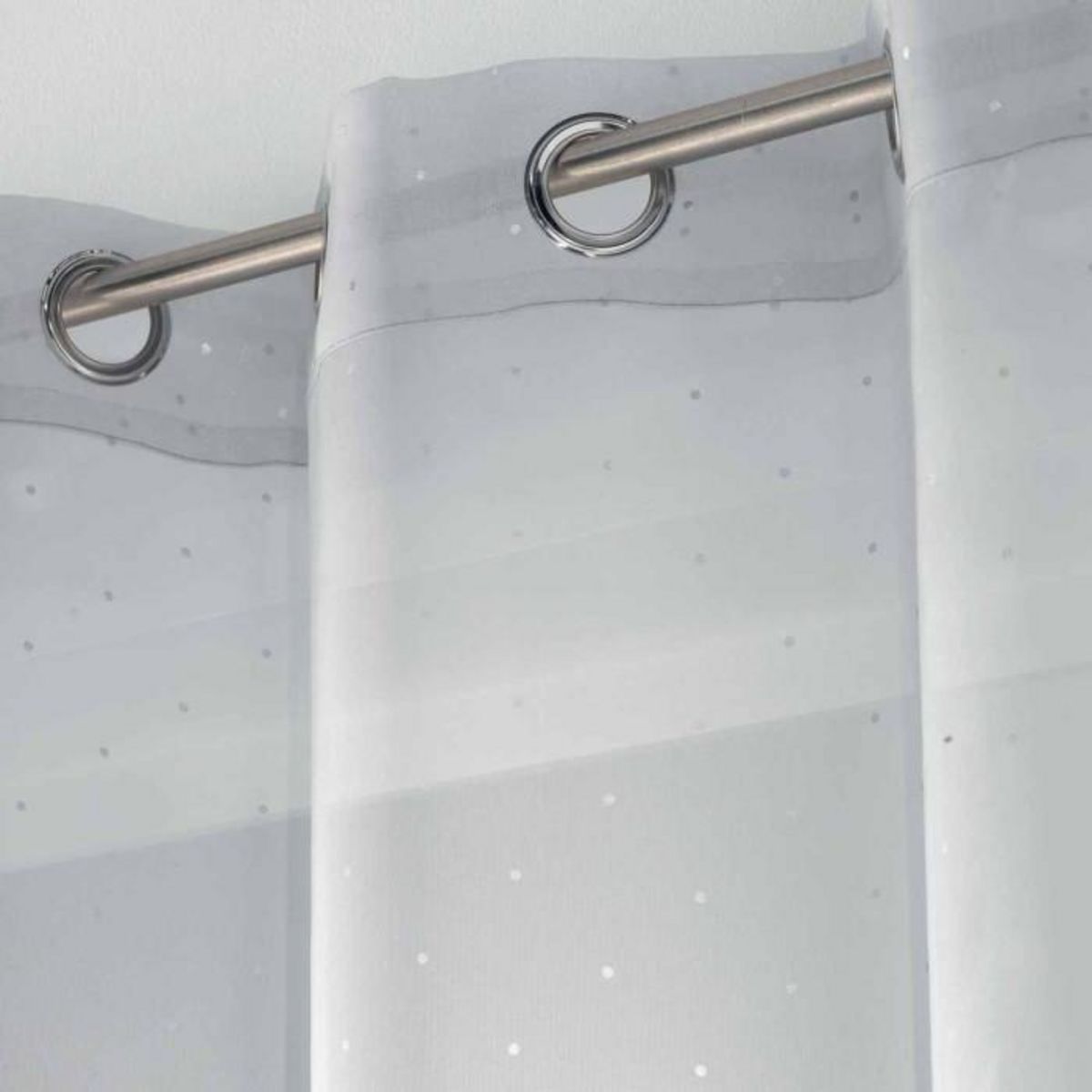 Paris Prix Rideau Voilage à Œillets  Orion  140x240cm Gris