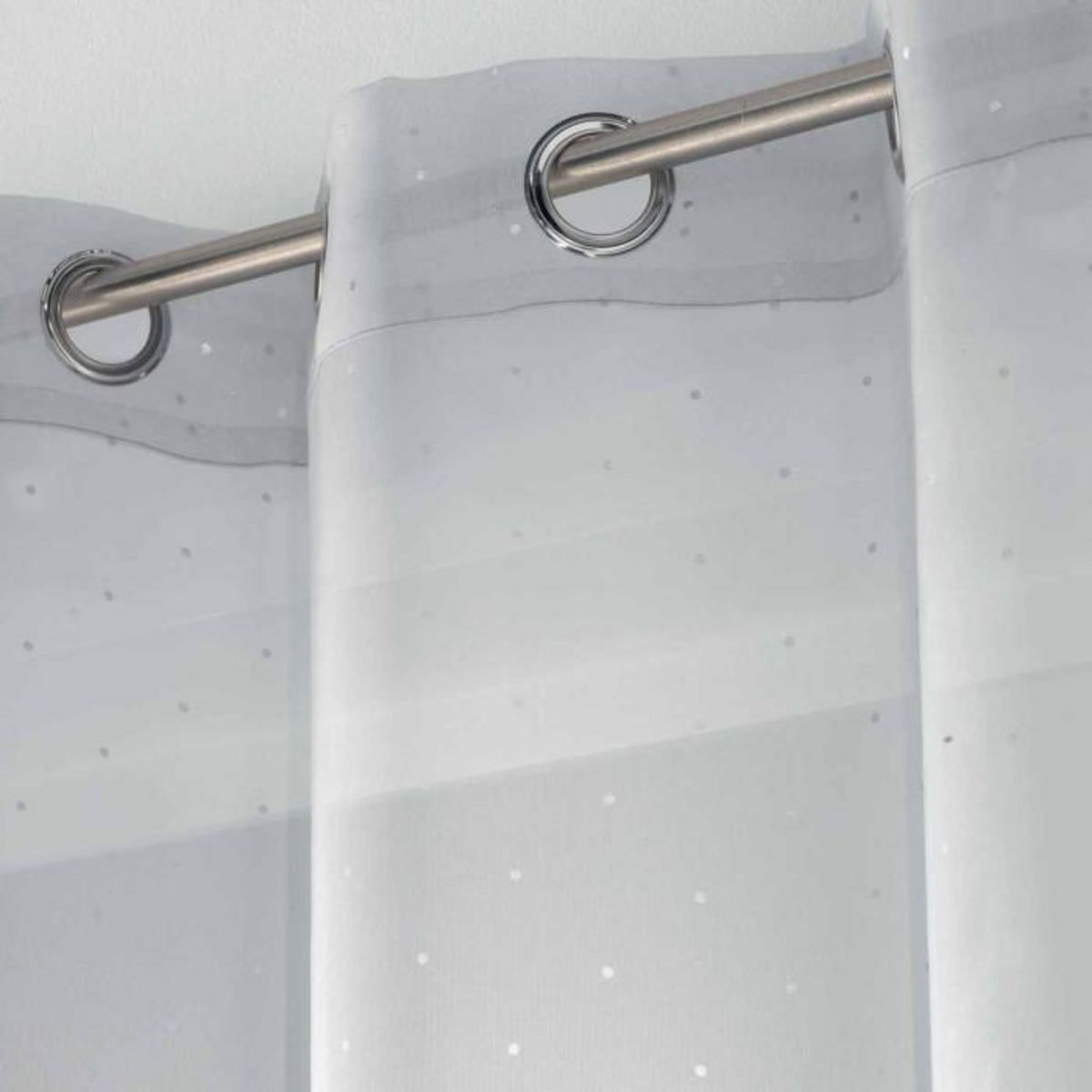 Paris Prix Rideau Voilage à Œillets  Orion  140x240cm Gris