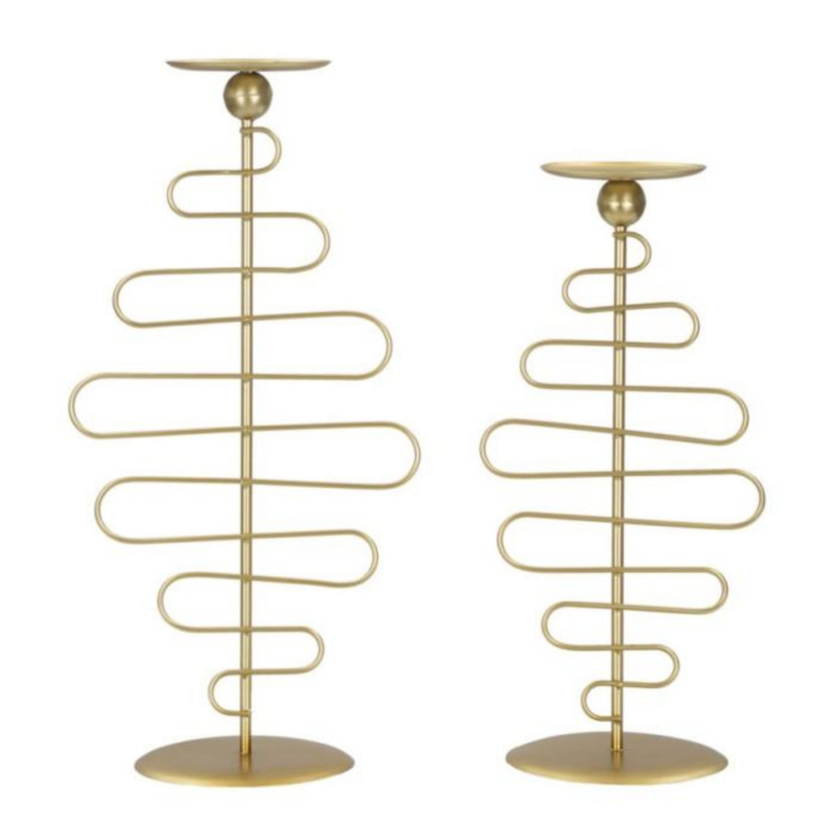 Paris Prix Lot de 2 Bougeoirs en Métal  Alid  51cm Or