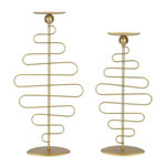 Paris Prix Lot de 2 Bougeoirs en Métal  Alid  51cm Or