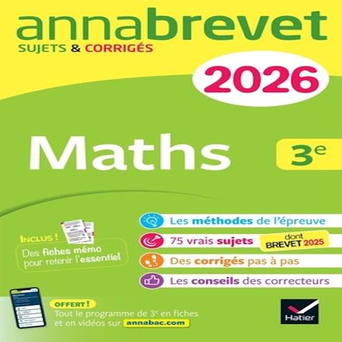 MATHS 3E. SUJETS & CORRIGES, EDITION 2026, Demeillers Bernard