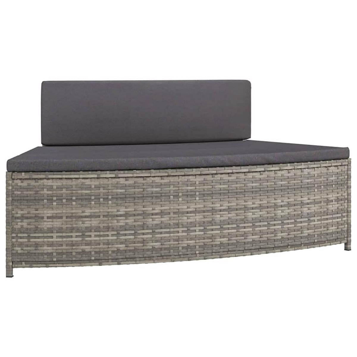 VIDAXL Bancs de spa avec coussins lot de 2 gris resine tressee
