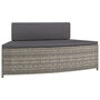 Voir la diapositive 4 : VIDAXL Bancs de spa avec coussins lot de 2 gris resine tressee