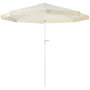 Voir la diapositive 1 : OUTSUNNY Parasol inclinable de jardin style bohème à franges polyester haute densité crème