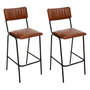 Voir la diapositive 1 : ATMOSPHERA Lot de 2 Chaises de Bar Design  Dario  103cm Marron