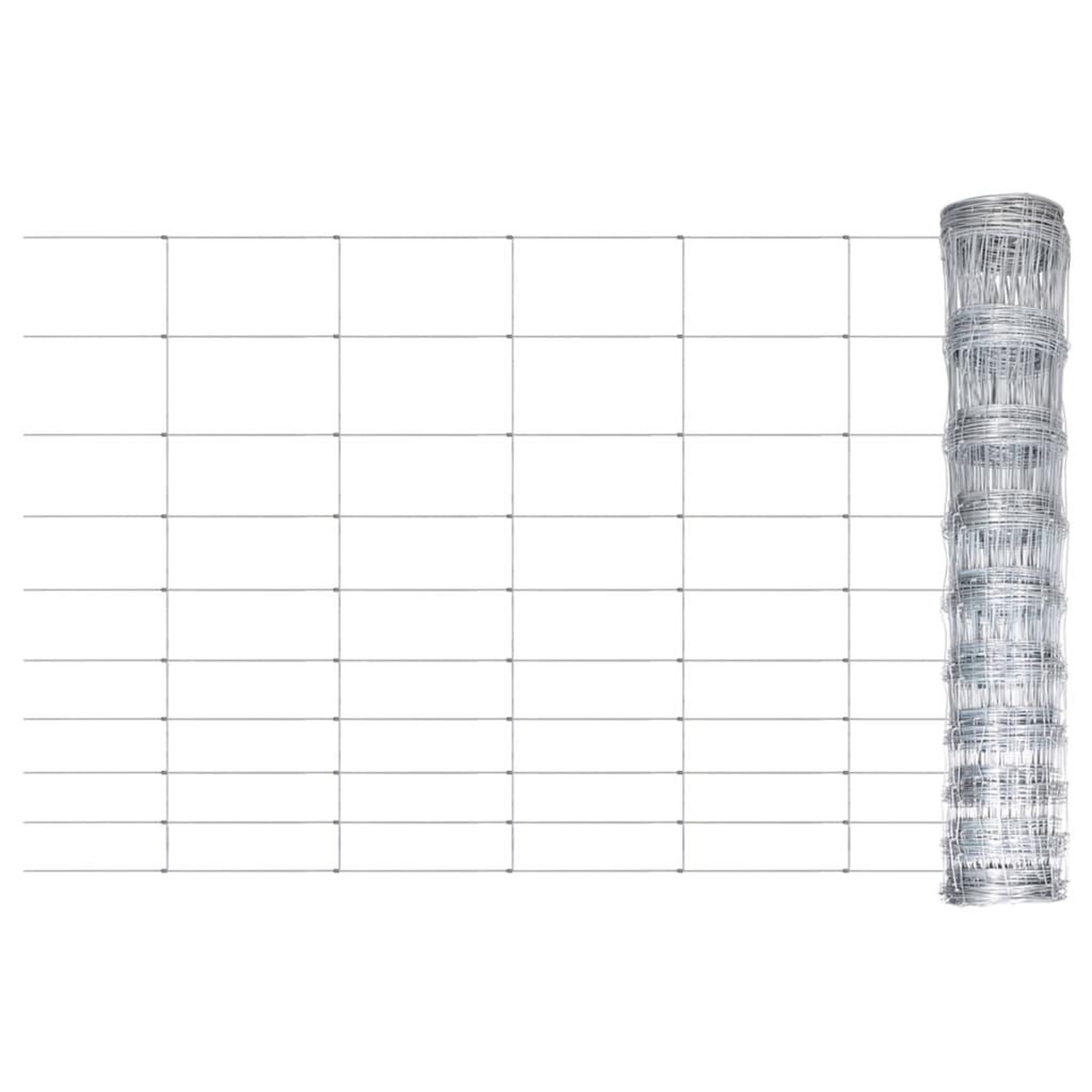 Voir la diapositive 1 : VIDAXL Cloture de jardin Acier galvanise Argente 50x1,2 m