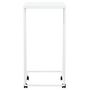 Voir la diapositive 4 : VIDAXL Table d appoint avec roues Blanc 40x30x63,5cm Bois d ingénierie