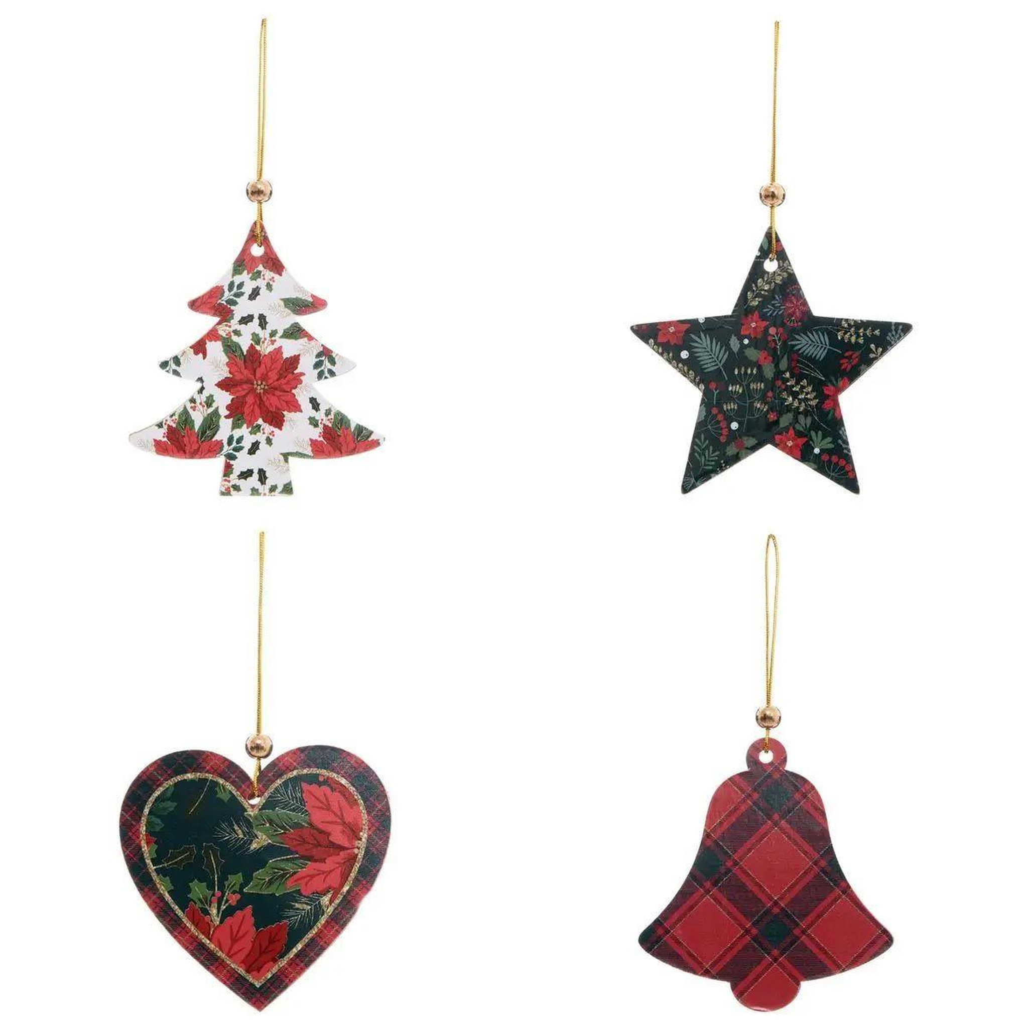 ATMOSPHERA Lot de 12 sujets de noël  soir  8cm multicolore