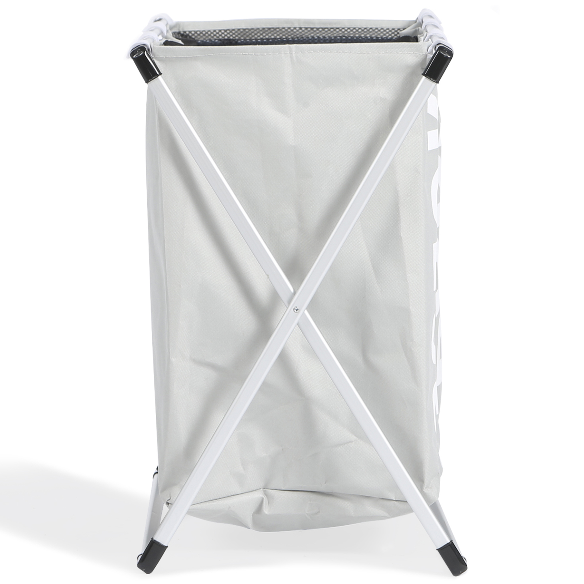 Voir la diapositive 6 : ID MARKET Panier à linge 3 compartiments pliable gris