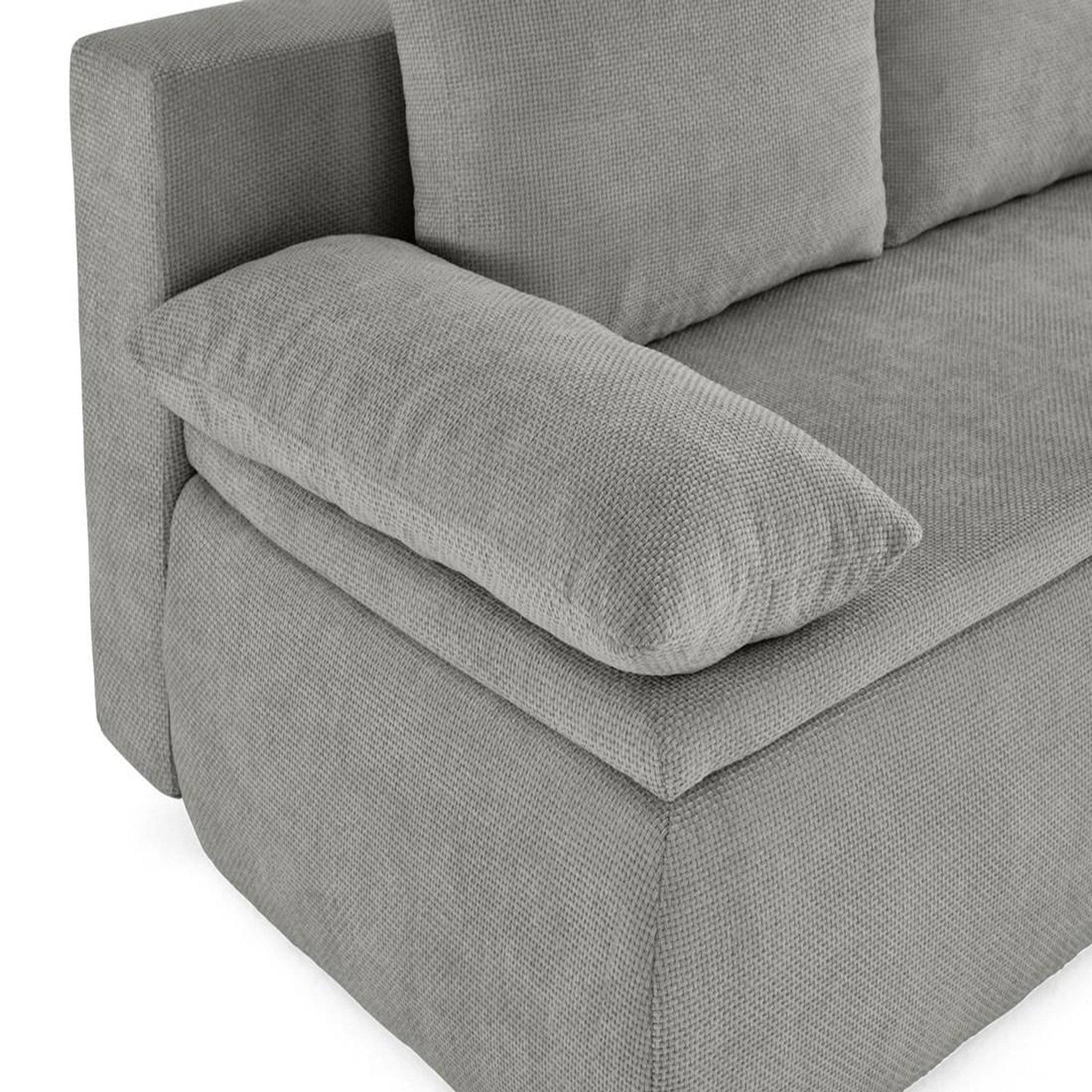 Voir la diapositive 6 : BEST MOBILIER Kurt - canapé 3 places convertible avec coffre en velours texturé