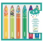 Djeco 6 crayons multicouleurs pour les petits