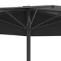 Voir la diapositive 6 : ID MARKET Demi parasol de balcon CORTE gris 2,7x1,35 M avec housse