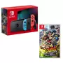 NINTENDO Console Nintendo Switch 1.2 Neon Rouge et Bleu + Mario Strikers : Battle League Football Nintendo Switch
