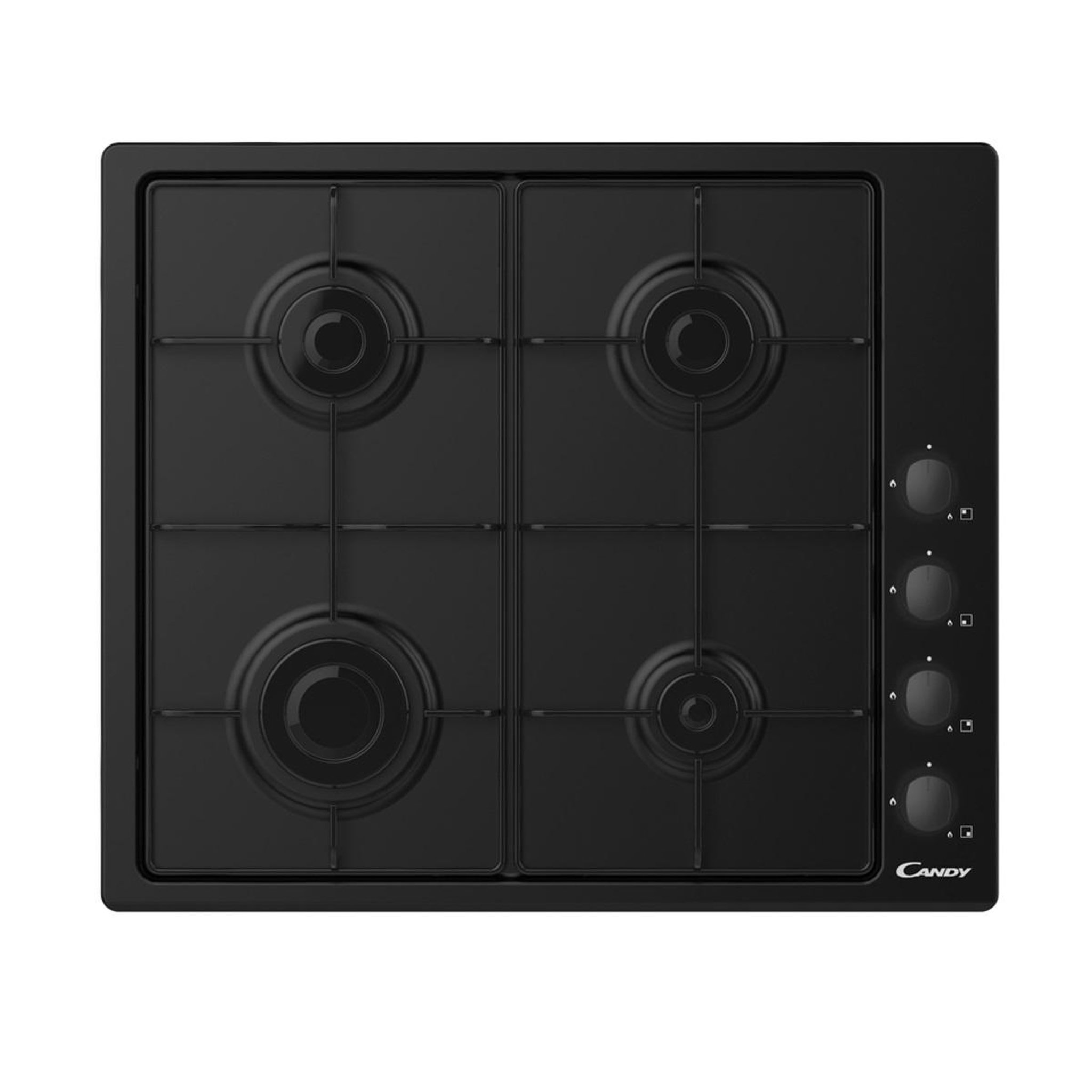 Candy Table de cuisson gaz 60cm 4 feux noir - chw640blb