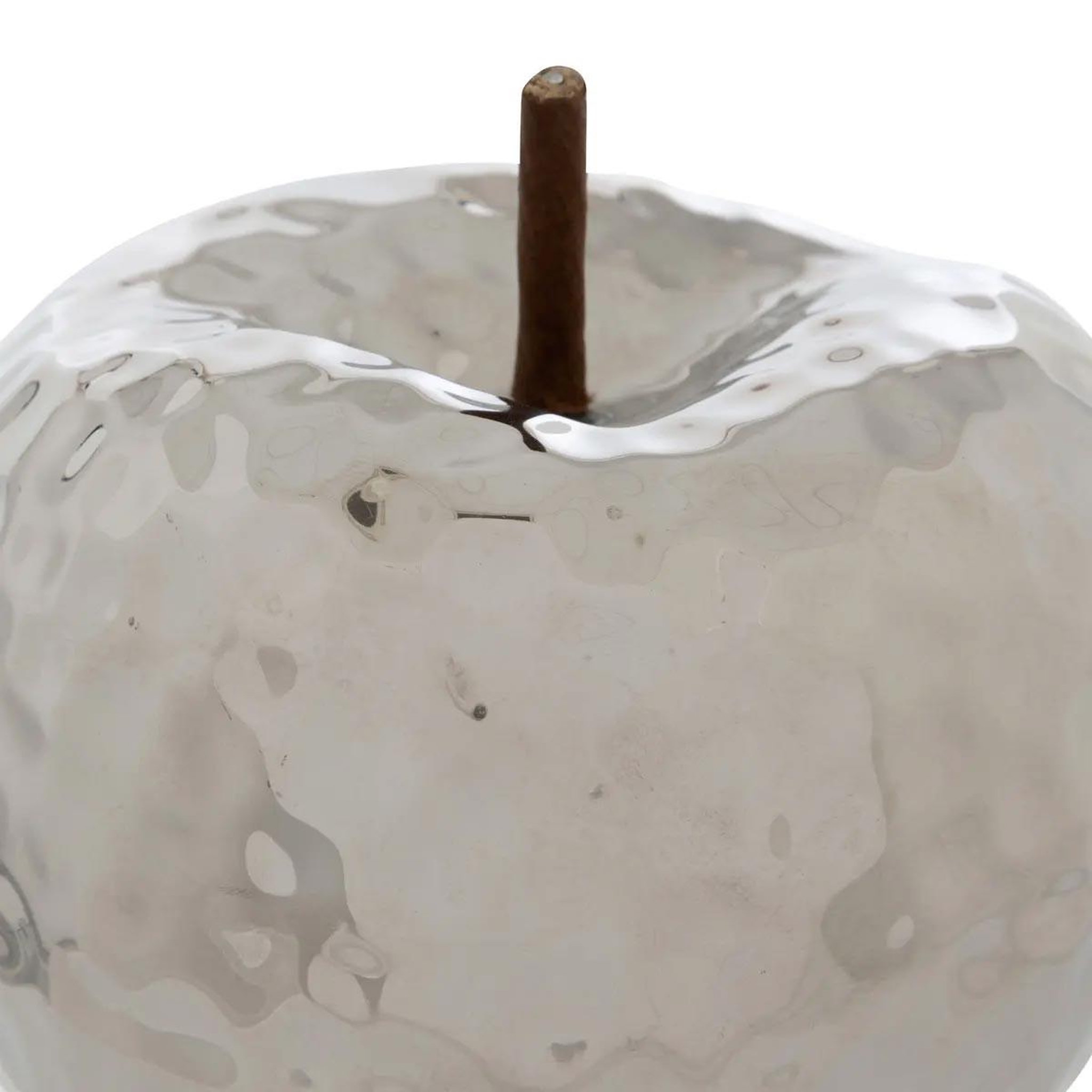 Voir la diapositive 2 : ATMOSPHERA Pomme déco design  pamela  14cm argent