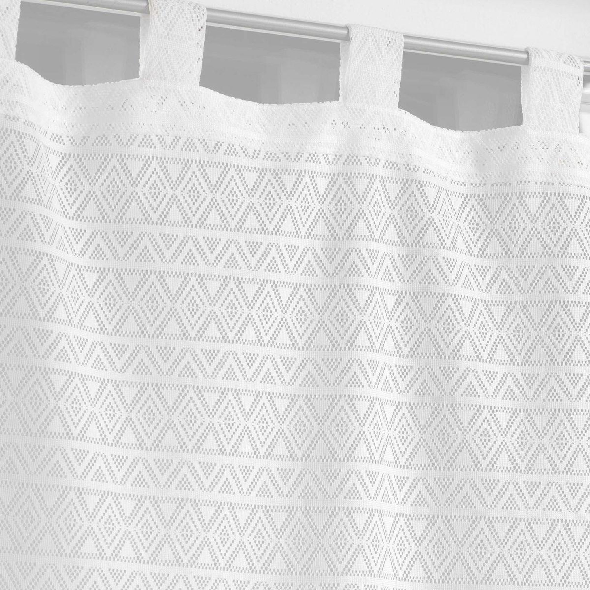 Voir la diapositive 2 : Douceur d'Intérieur Paire de voilages maille  naomie  60x160cm blanc