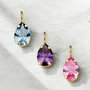 Voir la diapositive 2 : L'ATELIER D'AZUR Collier - Pendentif Or Jaune 18 Carats 750/000 - Zirconium Bleu Topaze - Chaine Dorée