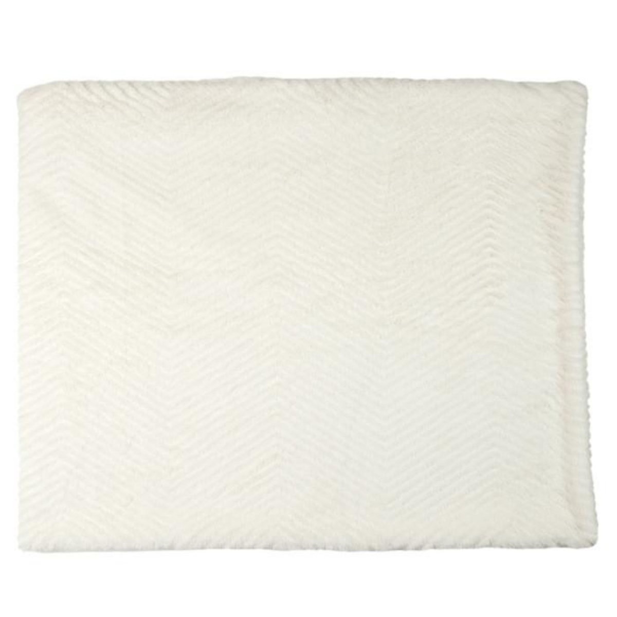 Paris Prix Plaid Imitation Fourrure  Crush  120x150cm Blanc