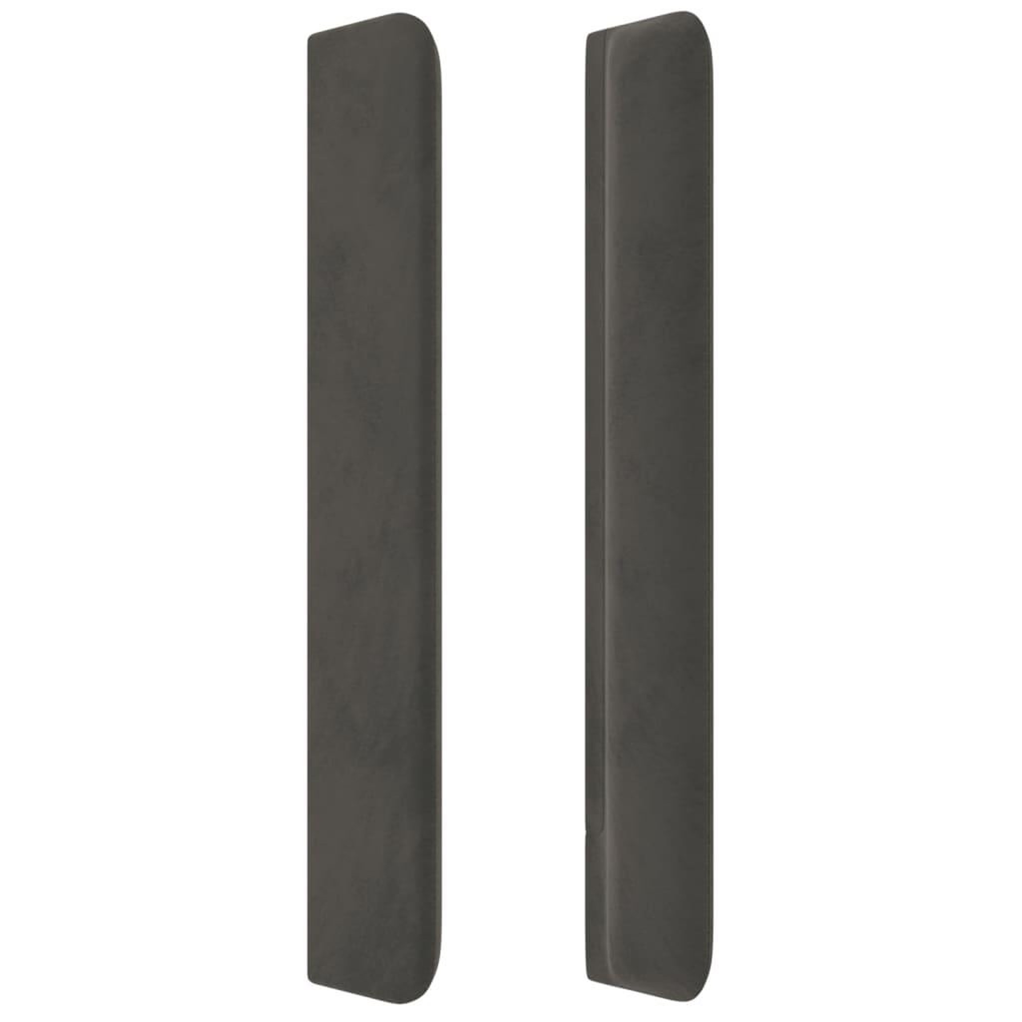 Voir la diapositive 4 : VIDAXL Tete de lit avec oreilles Gris fonce 83x16x118/128 cm Velours