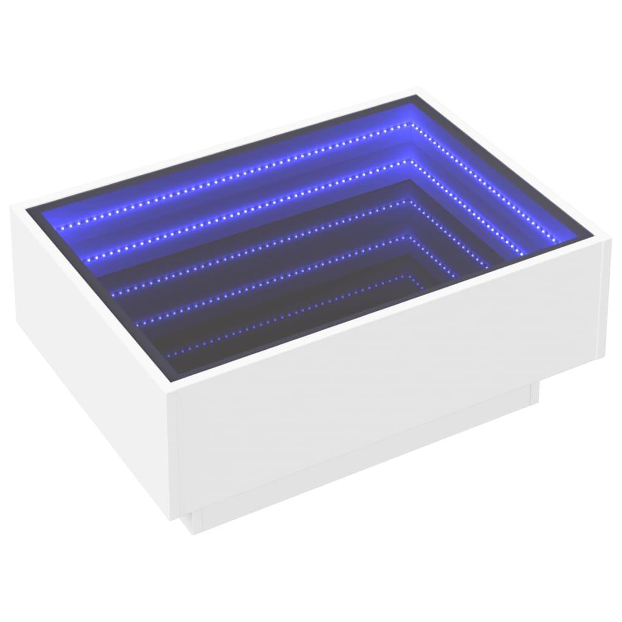 Voir la diapositive 3 : VIDAXL Table basse avec LED blanc 70x50x30 cm bois d'ingenierie