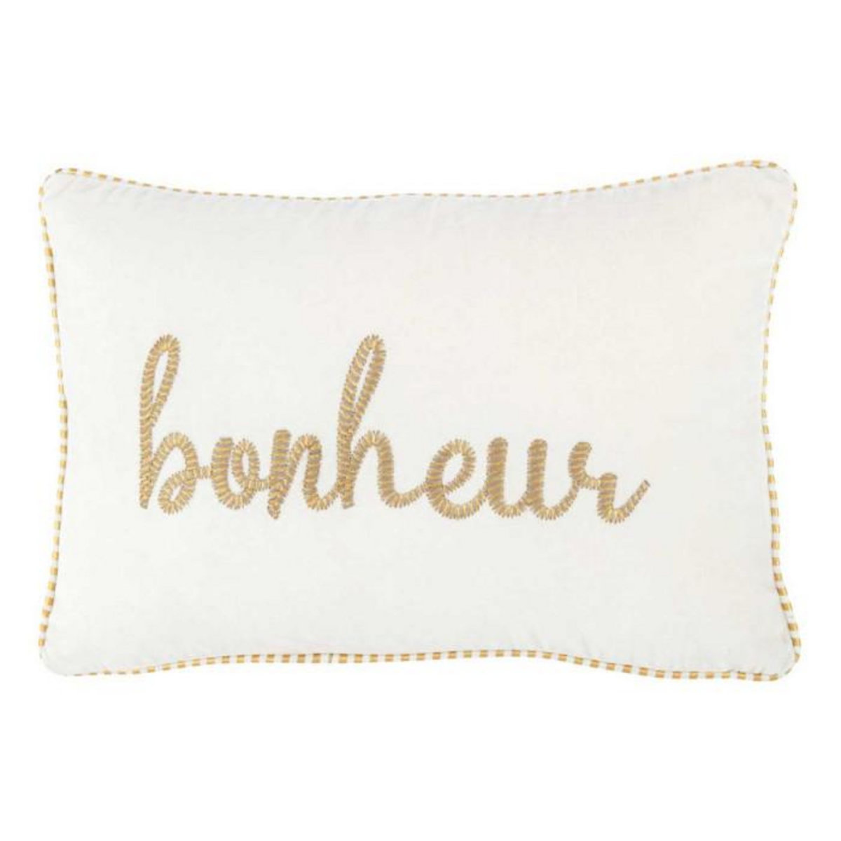 Paris Prix Coussin Déco Bonheur  Ellis  30x45cm Blanc