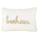 Paris Prix Coussin Déco Bonheur  Ellis  30x45cm Blanc
