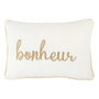 Voir la diapositive 1 : Paris Prix Coussin Déco Bonheur  Ellis  30x45cm Blanc